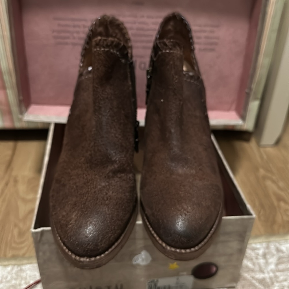 NEW Bed Stu Carla Chunk Heel Booties, Size 7 - Picture 2 of 13